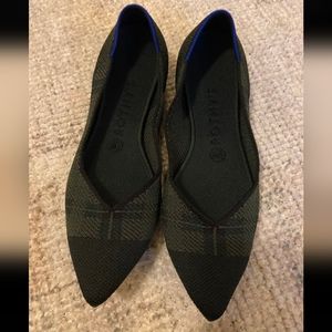 Rothy’s flats, hunter Green plaid